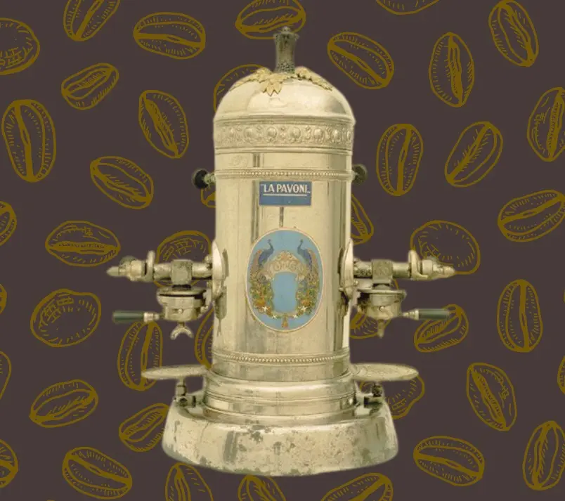 primeira máquina de café espresso