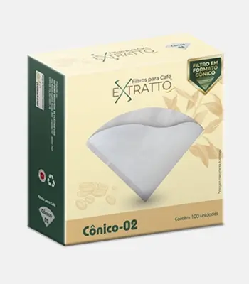 Filtro cônico de papel